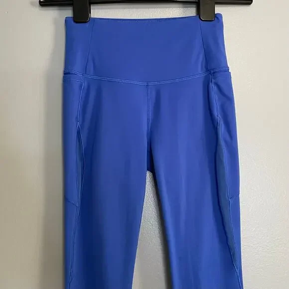 Calia by Carrie Underwood Blue Mesh Panel Leggings Pants XS - Picture 2 of 5